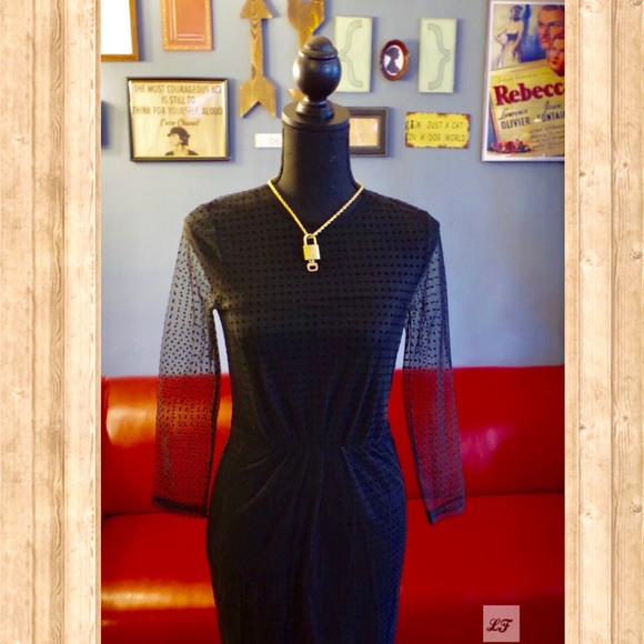 NWT French Connection Sheer Sleeves LBD - Picture 2 of 7